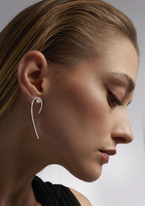  Silk - Lab-Grown Diamond Silk Earrings -  The Future Rocks  -    2 