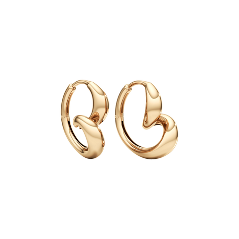 Whirlwind small gold earrings