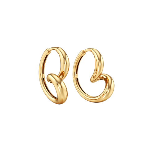 Whirlwind medium gold earrings