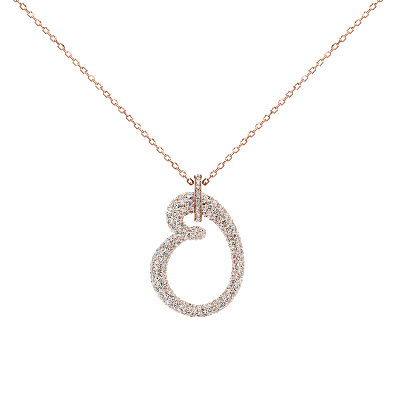  Whirlwind pavé pendant necklace - Whirlwind pavé pendant necklace -  The Future Rocks -    6 