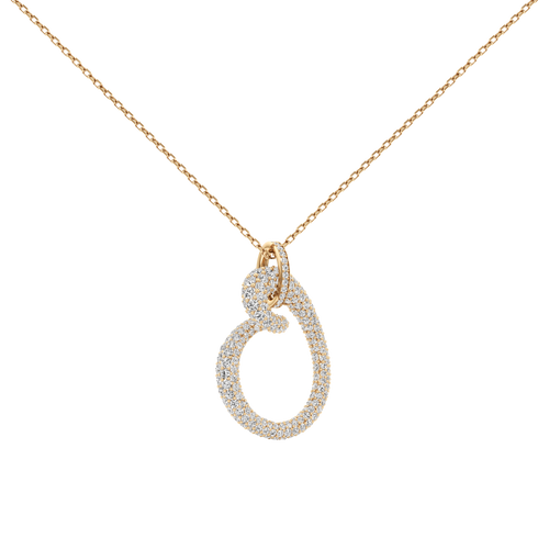  Whirlwind pavé pendant necklace - 18K Gold Diamond Heart Necklace -  The Future Rocks -    1 