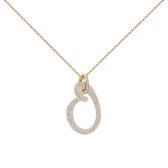  Whirlwind pavé pendant necklace - 18K Gold Diamond Heart Necklace -  The Future Rocks -    1 