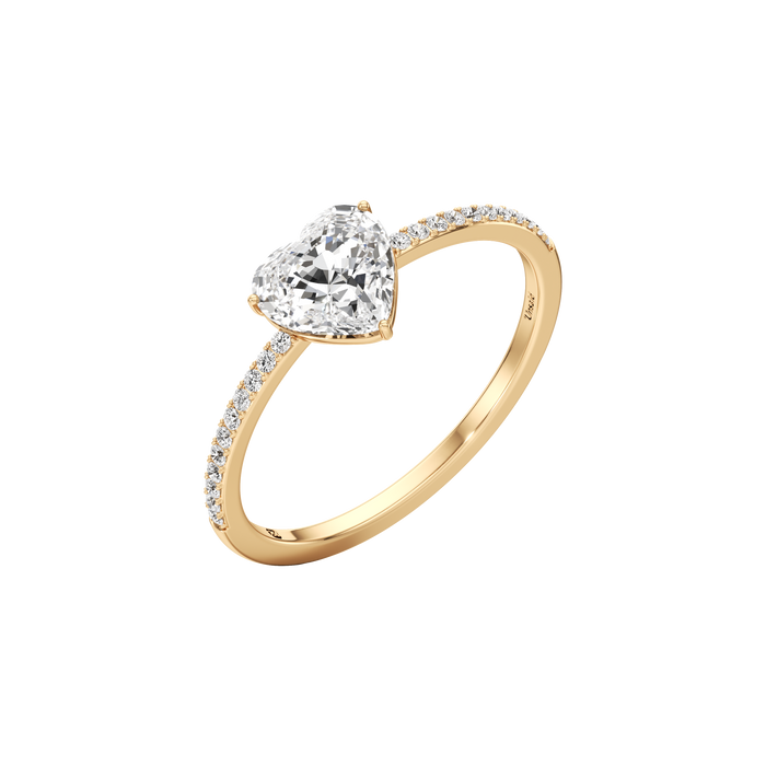  Whirlwind heart pavé ring - Heart Shaped Diamond Pavé Ring -  The Future Rocks -    1 