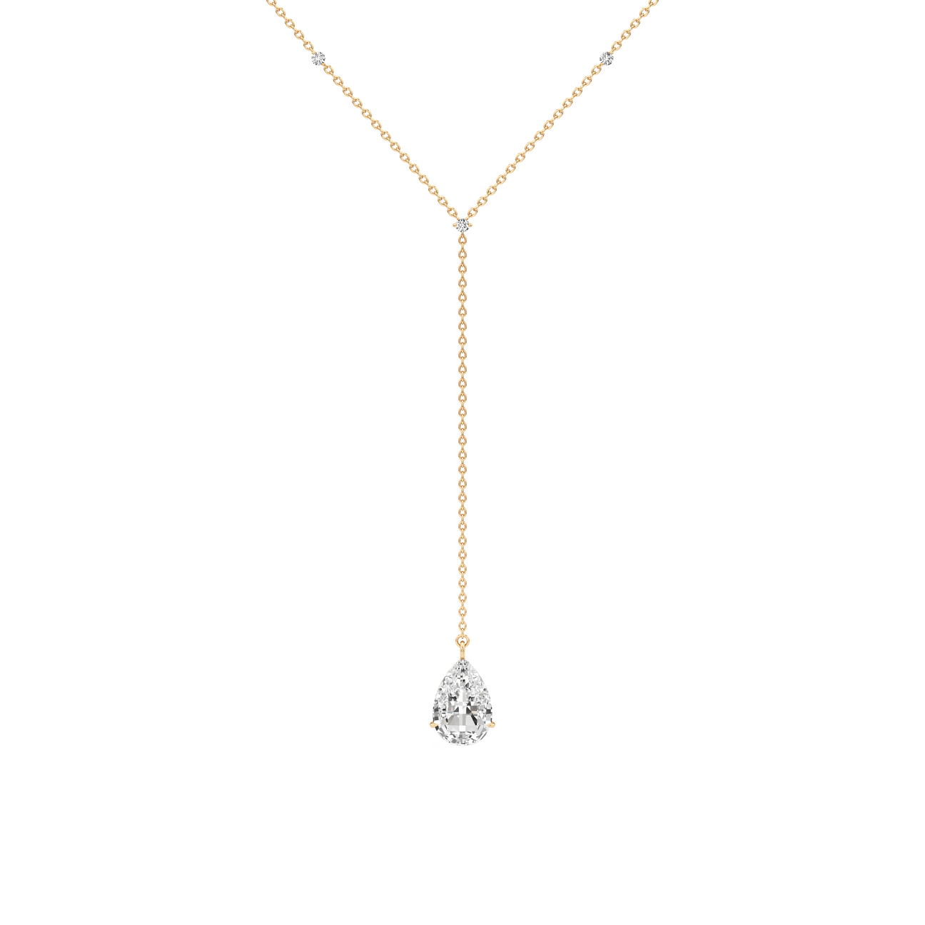  Tear lariat necklace - Tear Drop Diamond Lariat Necklace -  The Future Rocks -    1 