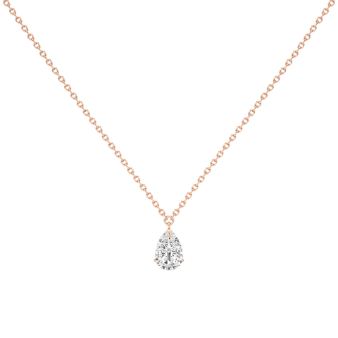Tear drop diamond pendant necklace