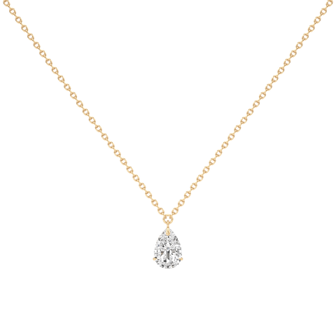 Tear drop diamond pendant necklace