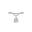 Tear curve diamond ring