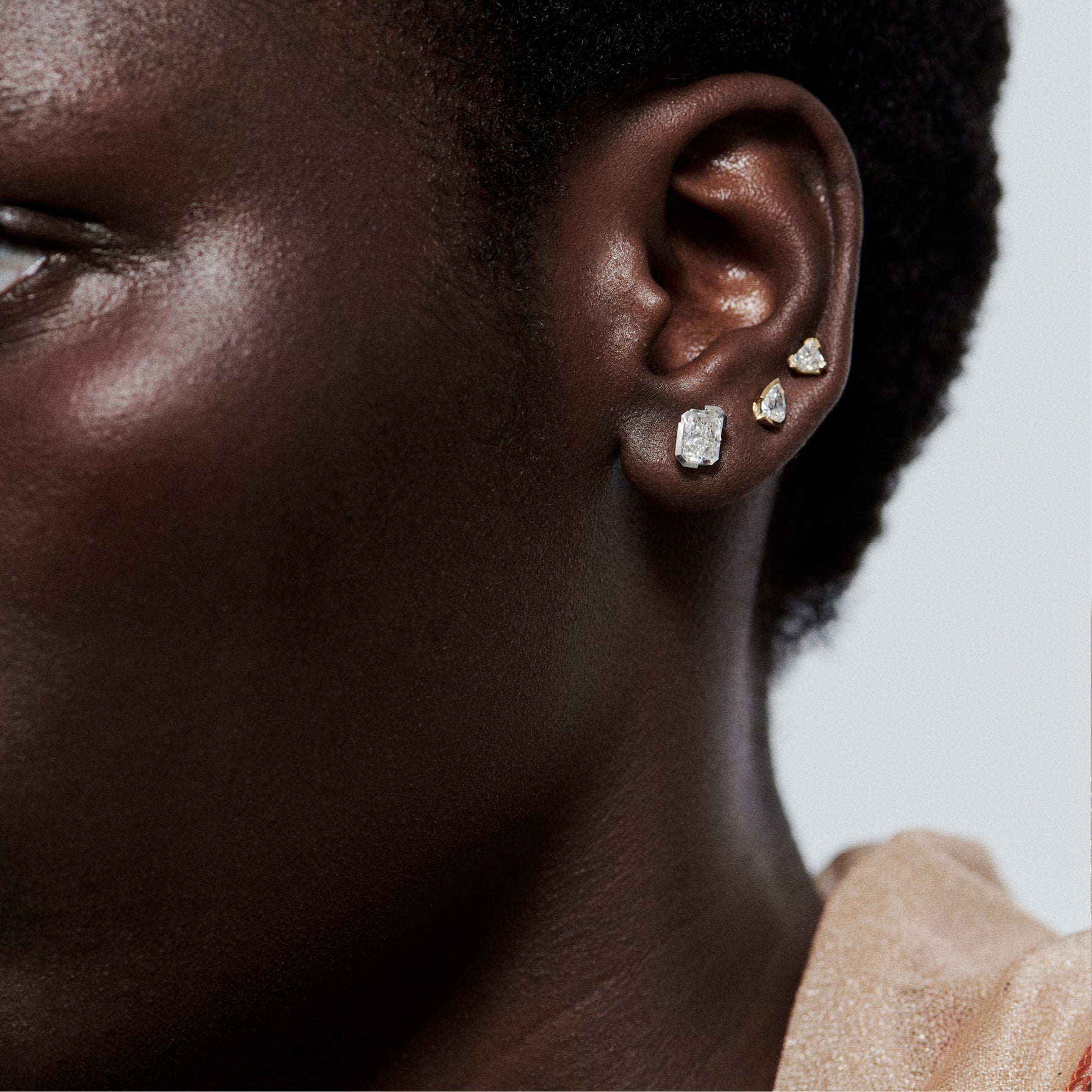  Meta gardenia studs - Meta gardenia studs -  The Future Rocks -    2 