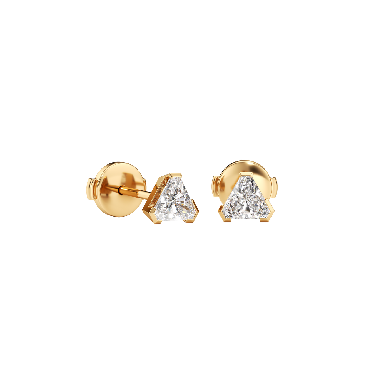  Meta small magnolia studs - Meta Trillion Cut Small Diamond Stud Earrings -  The Future Rocks -    1 