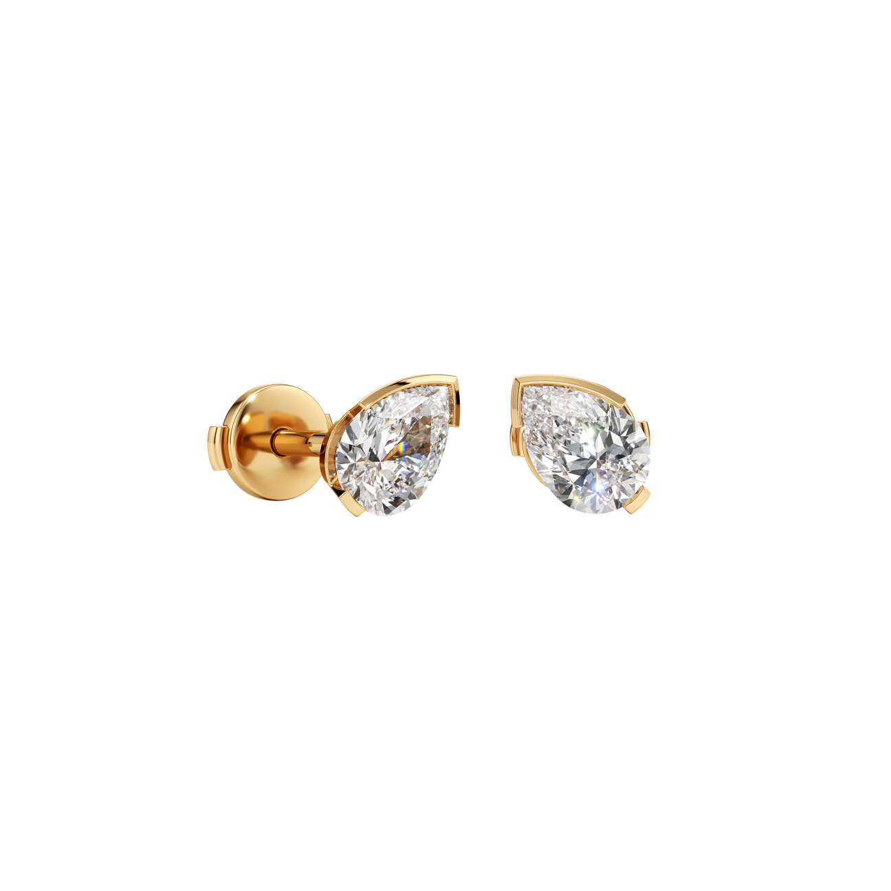  Meta gardenia studs - Meta Pear Cut Diamond Stud Earrings -  The Future Rocks -    1 