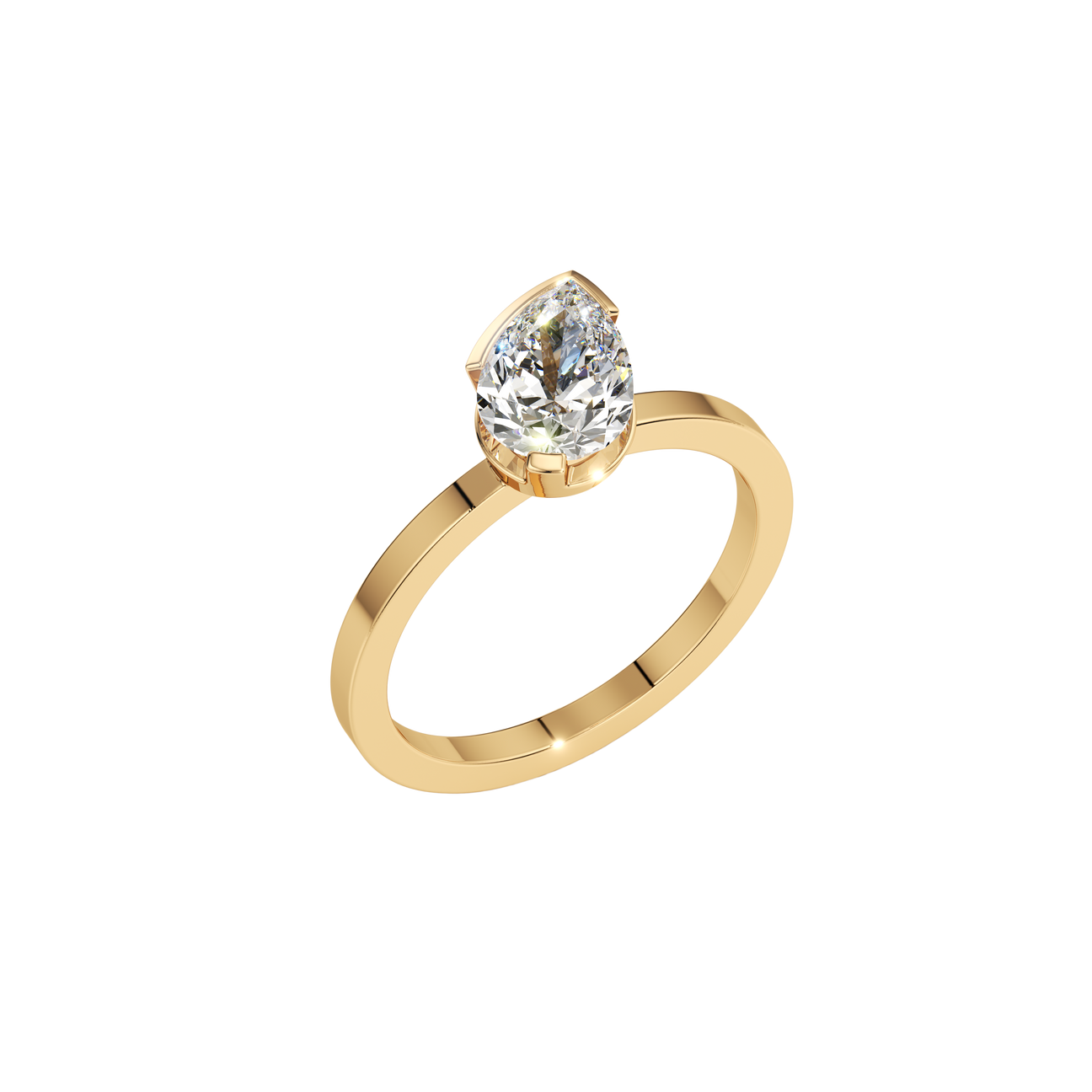  Meta gardenia ring - Meta Pear Cut Diamond Solitaire Ring -  The Future Rocks -    1 