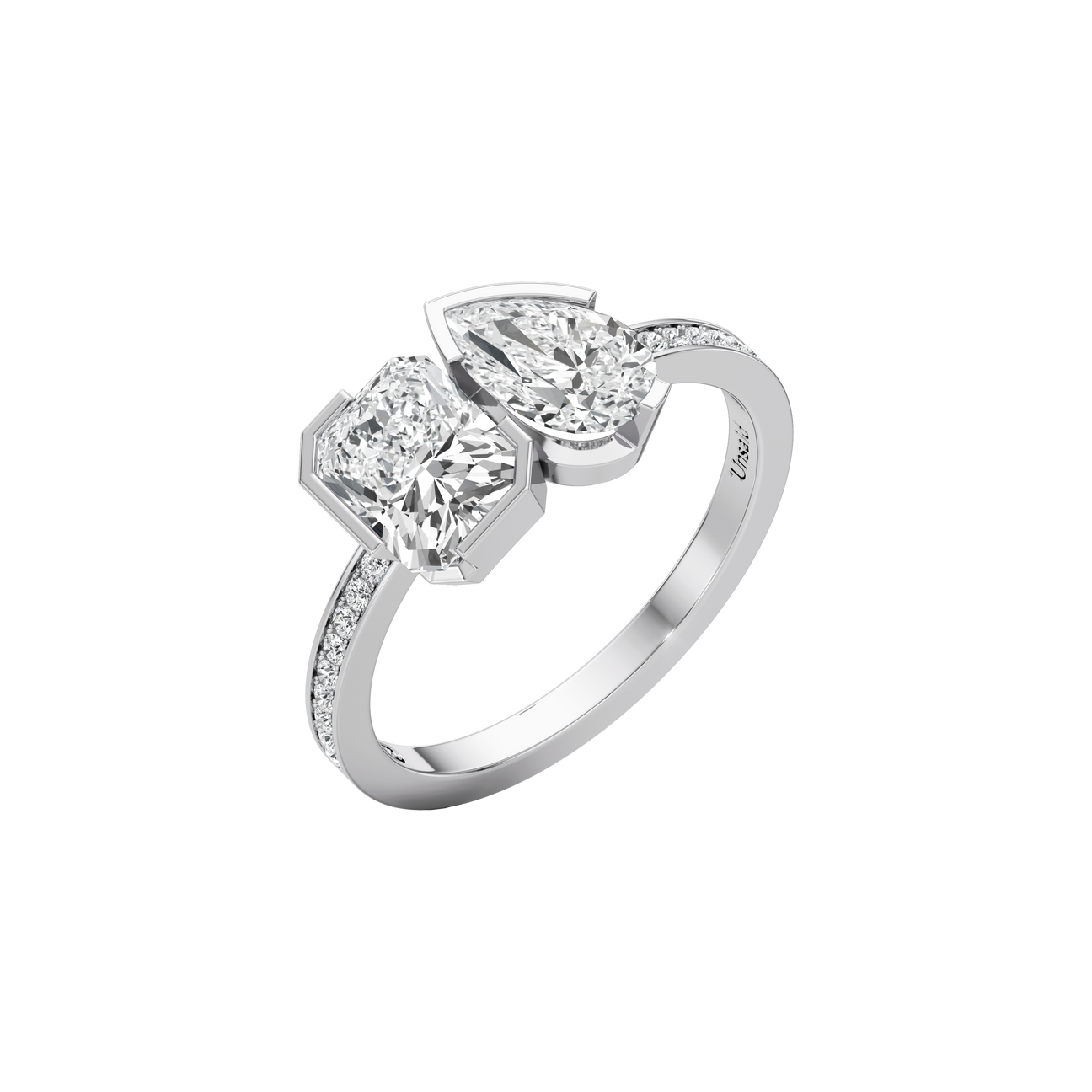  Meta zinnia pavé ring - Meta Toi et Moi Diamond Pavé Ring -  The Future Rocks -    3 