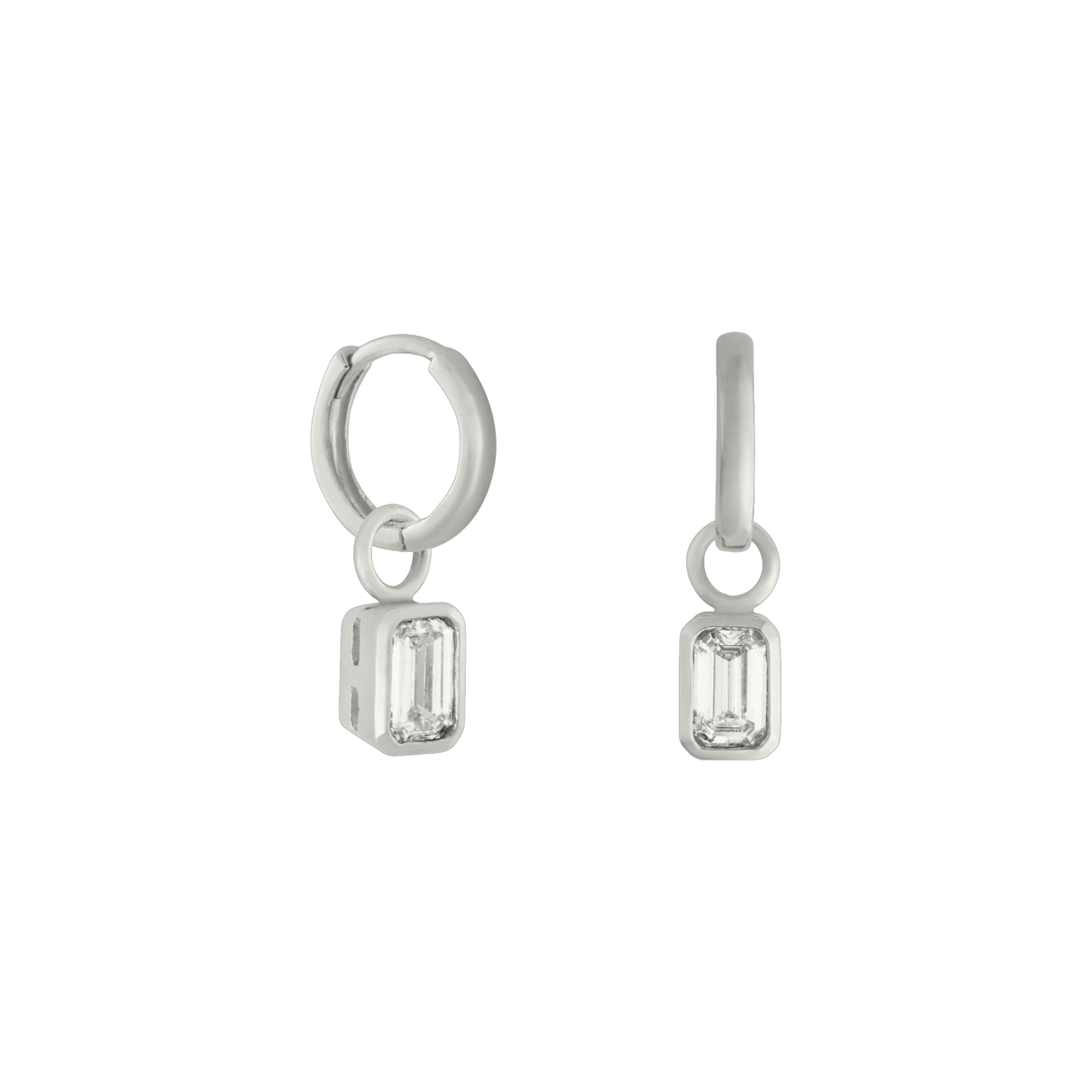  Emerald diamond earring charm - Emerald diamond earring charm -  The Future Rocks -    5 