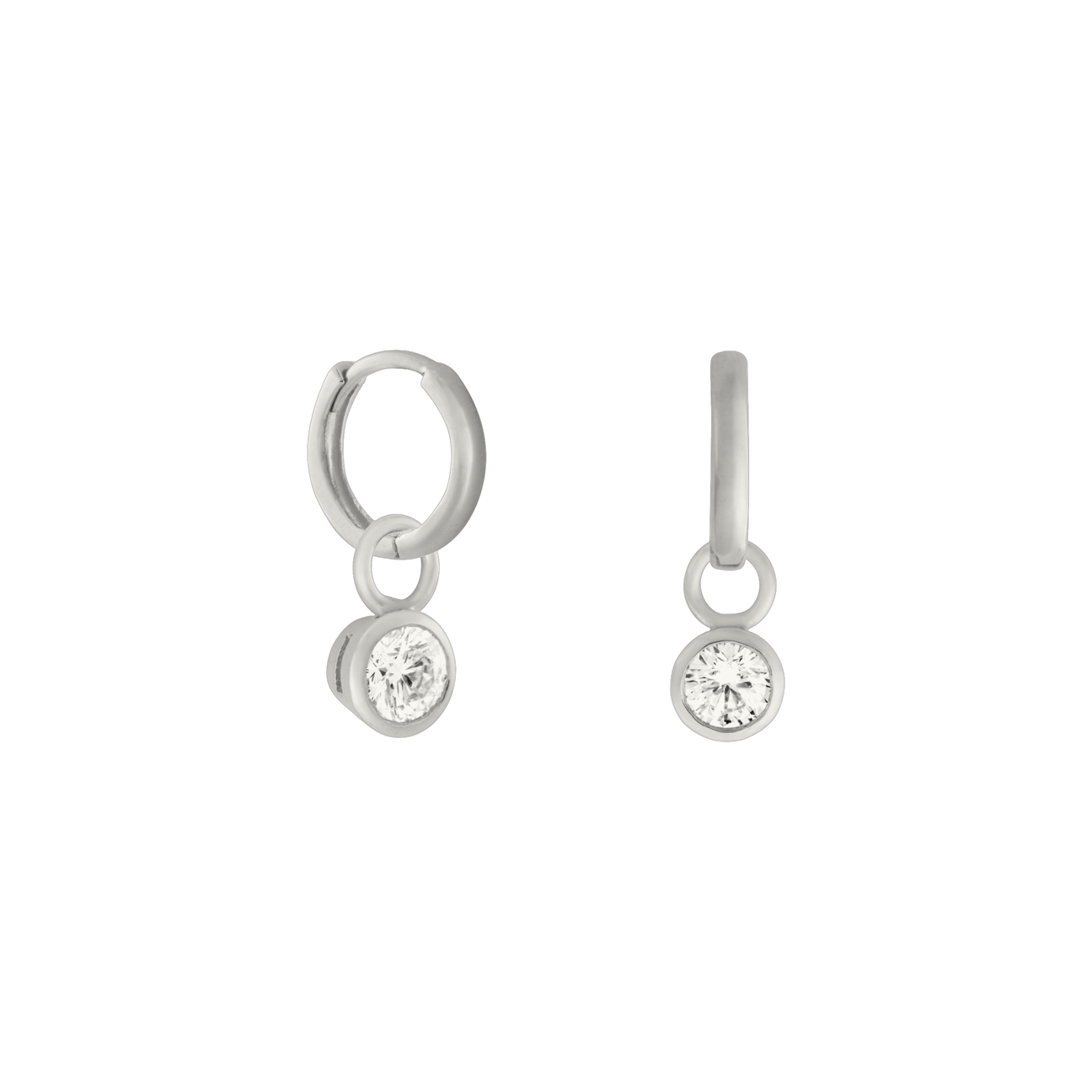  Round diamond earring charm - Round diamond earring charm -  The Future Rocks -    6 