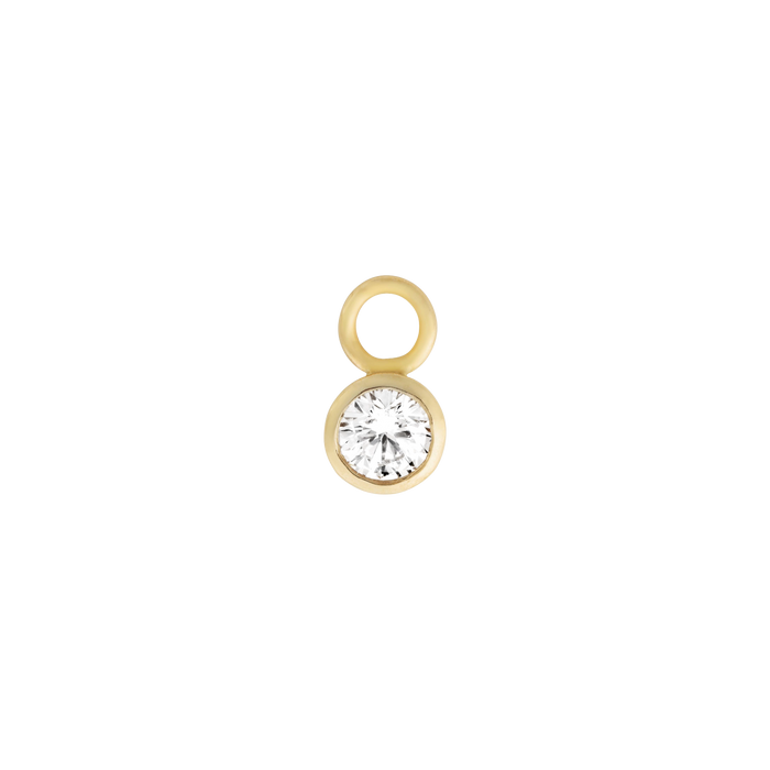  Round diamond earring charm - Round Diamond Earring Charm -  The Future Rocks -    1 