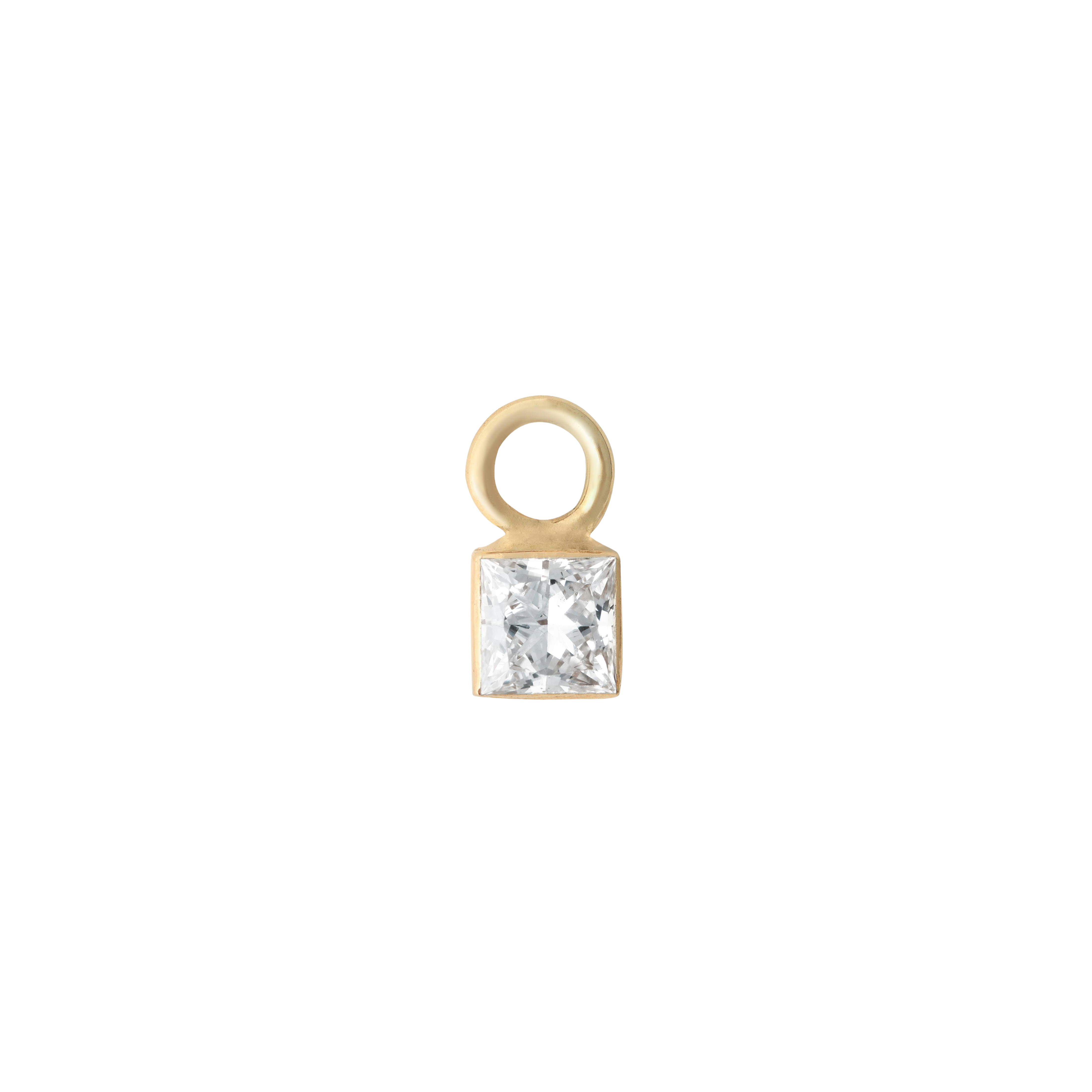  Square diamond earring charm - Square diamond earring charm -  The Future Rocks -    1 