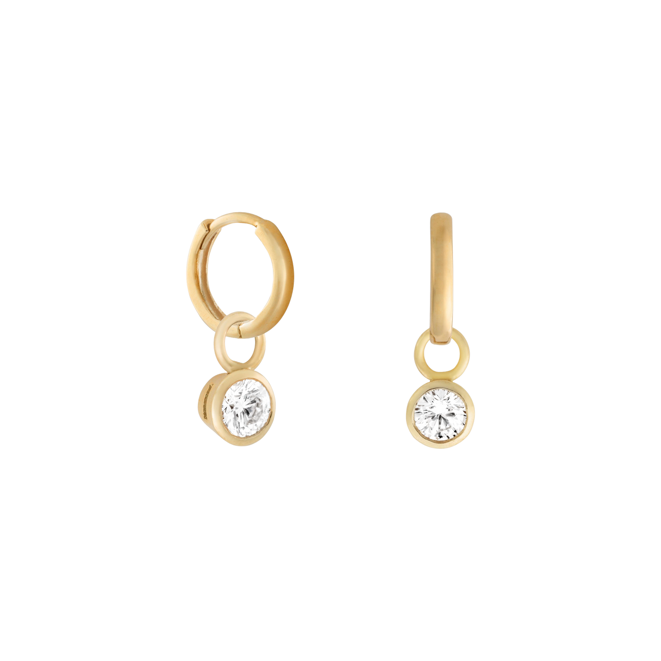 Round diamond charm | ピアス