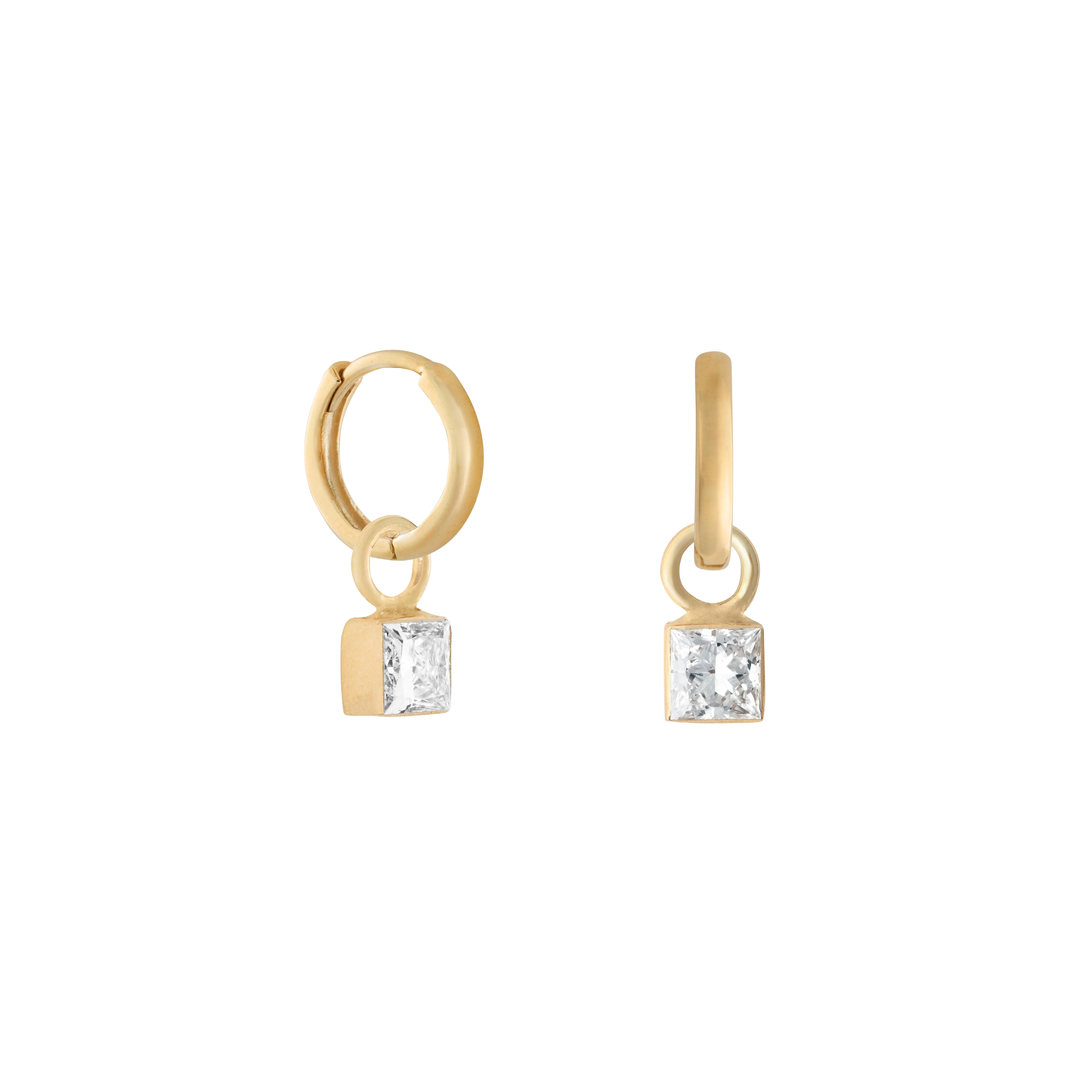  Square diamond earring charm - Square diamond earring charm -  The Future Rocks -    4 