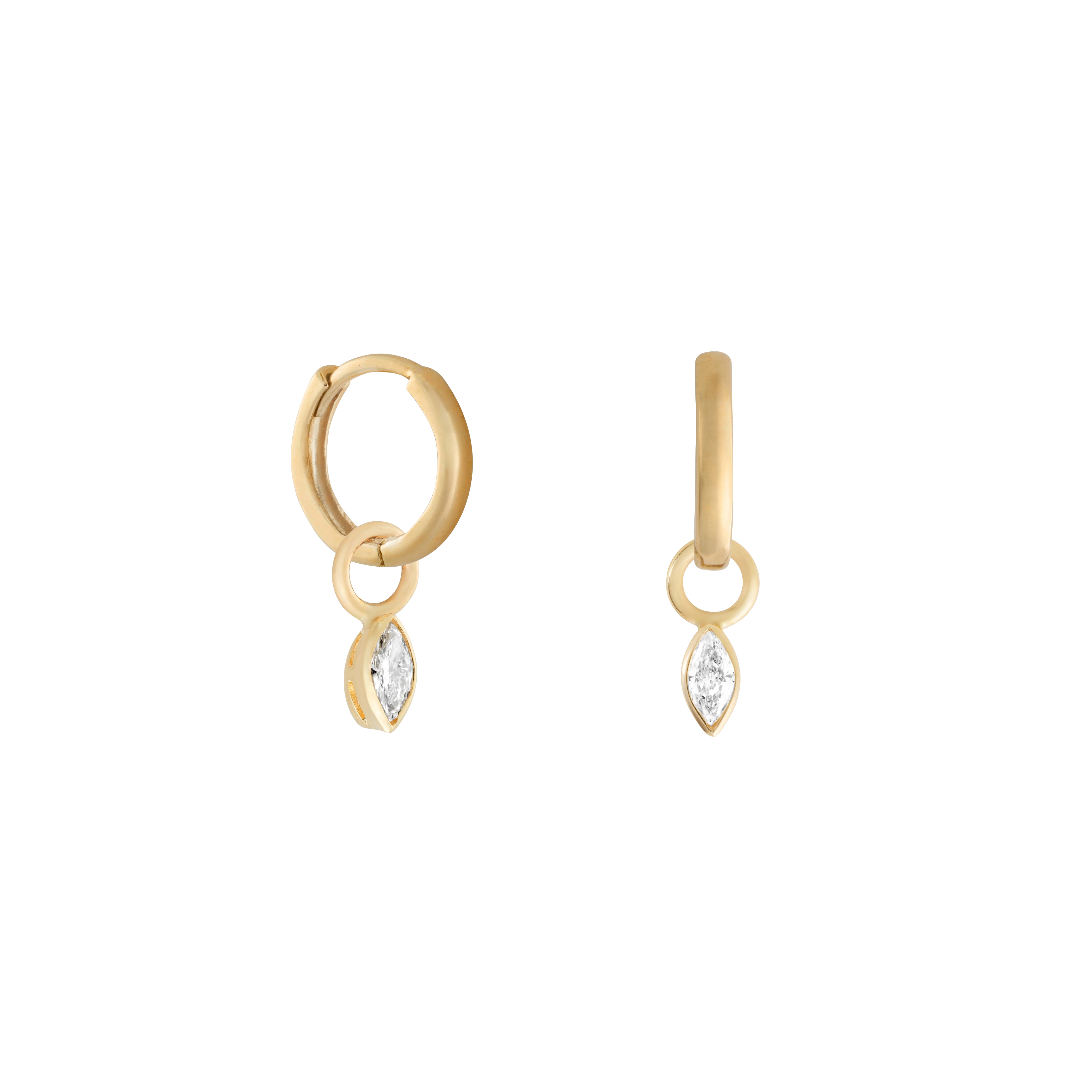  Marquise diamond earring charm - Marquise diamond earring charm -  The Future Rocks -    4 