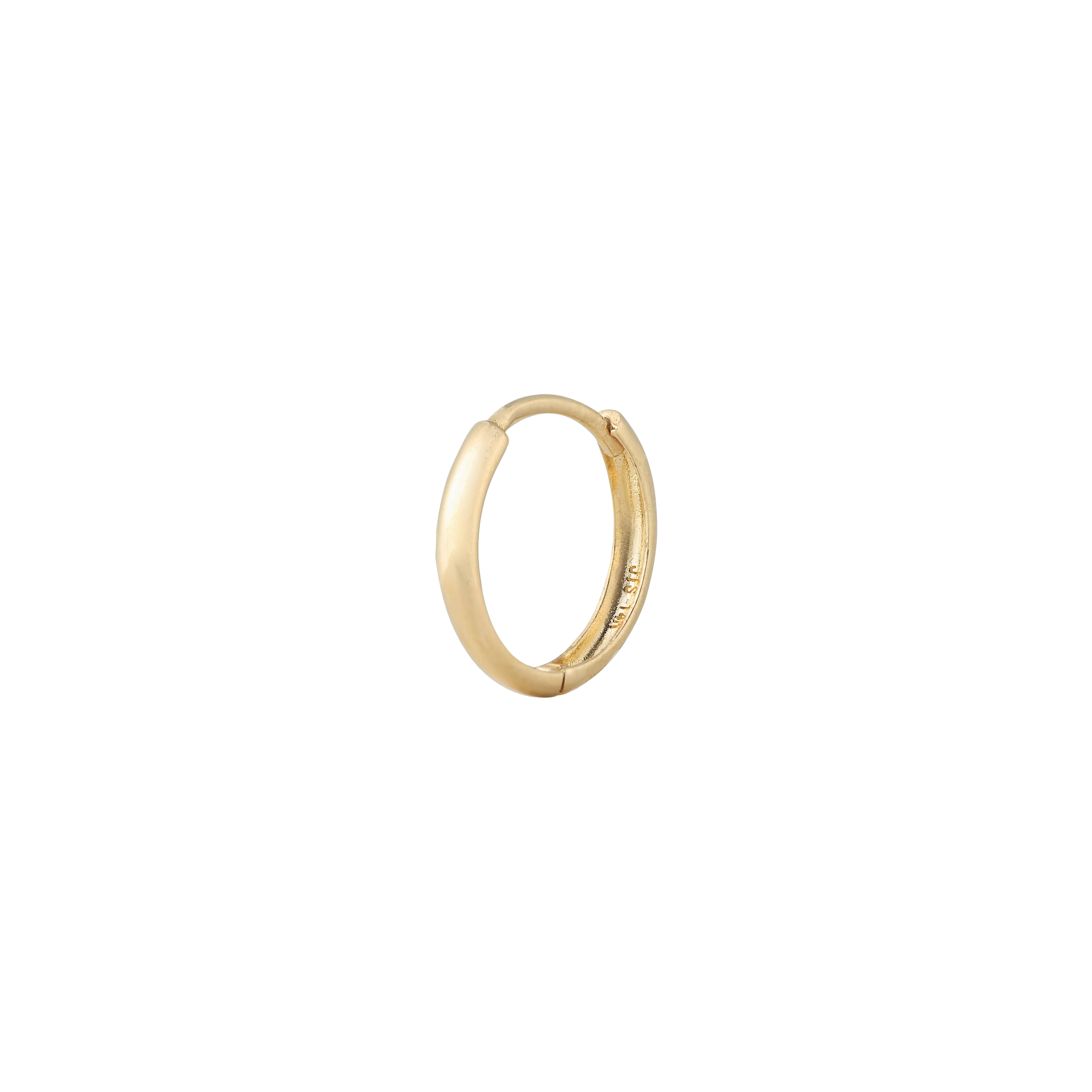  Plain gold huggies 11mm - Plain gold huggies 11mm -  The Future Rocks -    3 