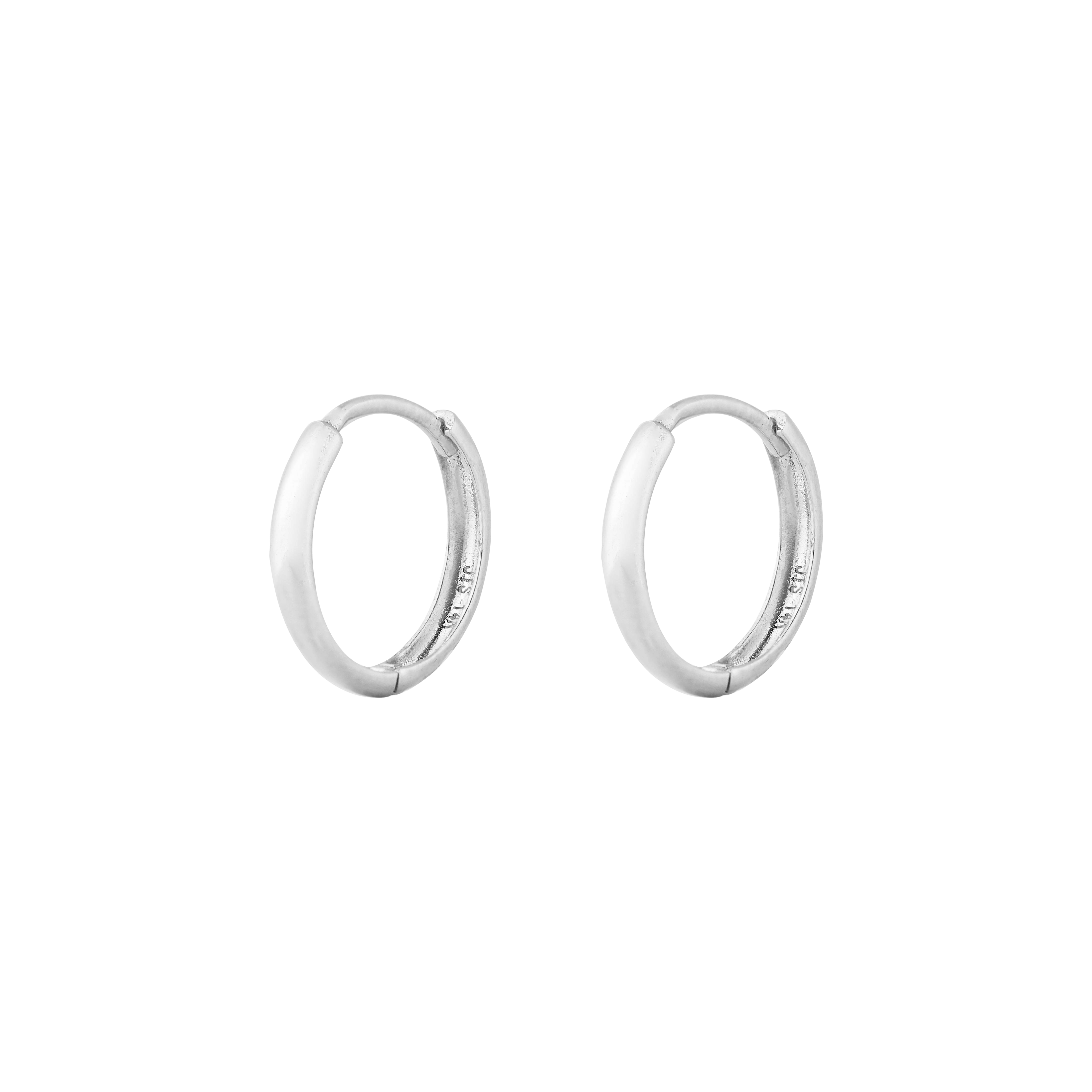  Plain gold huggies 14mm - Plain gold huggies 14mm -  The Future Rocks -    3 