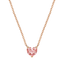 Venus pink solitaire necklace