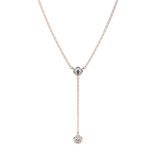  Zahara bezel necklace - Lab-Grown Diamond Bezel Lariat Necklace -  The Future Rocks -    1 