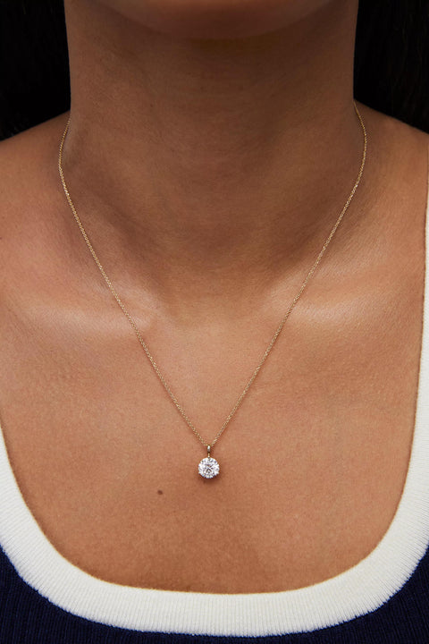  Lab-grown diamond 1½ct. round brilliant solitaire bale pendant necklace -  -  The Future Rocks  -    10 