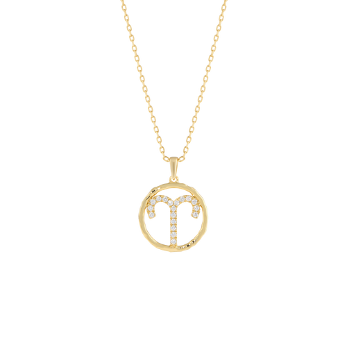  Aries medallion pendant necklace - Aries Zodiac Pendant Necklace -  The Future Rocks -    1 