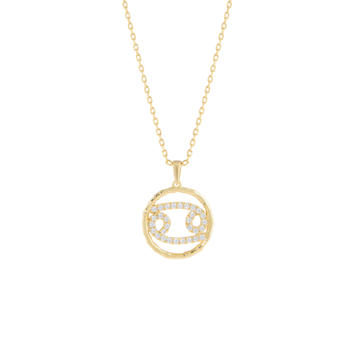  Cancer medallion pendant necklace - Cancer Zodiac Pendant Necklace -  The Future Rocks -    1 