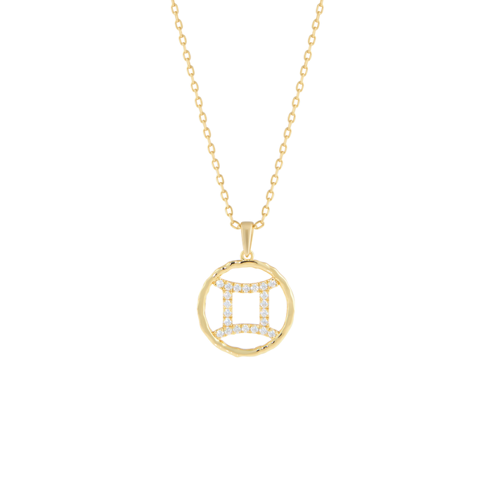  Gemini medallion pendant necklace - Gemini Zodiac Pendant Necklace -  The Future Rocks -    1 