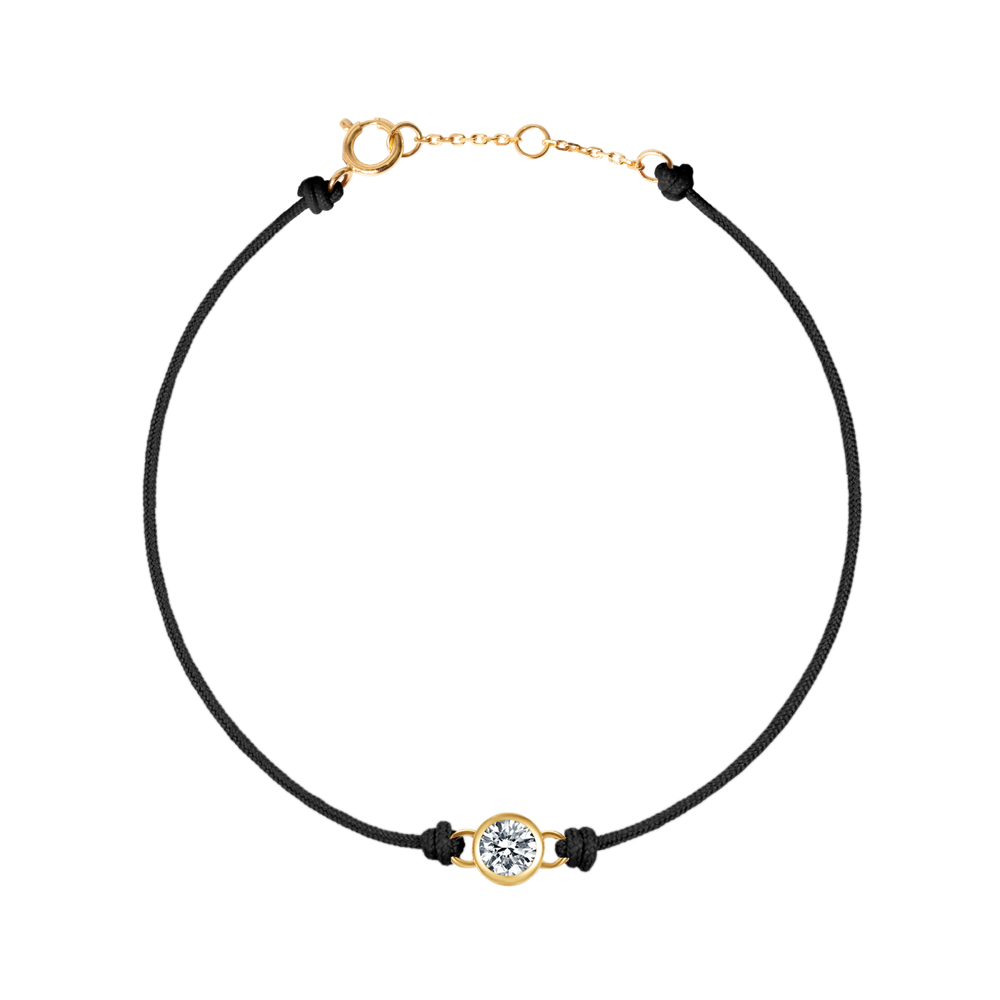  Round brilliant bezel cord bracelet - Round brilliant bezel cord bracelet -  The Future Rocks -    1 