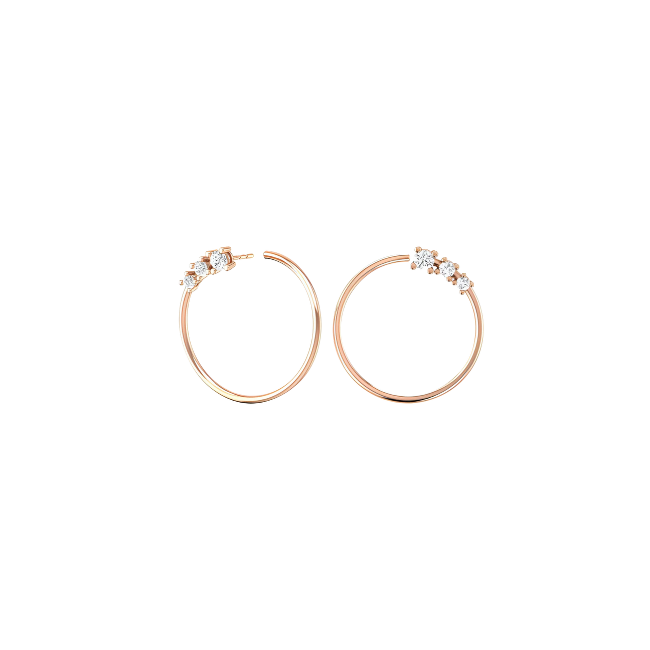  Circle degrade earrings - Lab-Grown Diamond Circle Degrade Hoop Earrings -  The Future Rocks -    1 