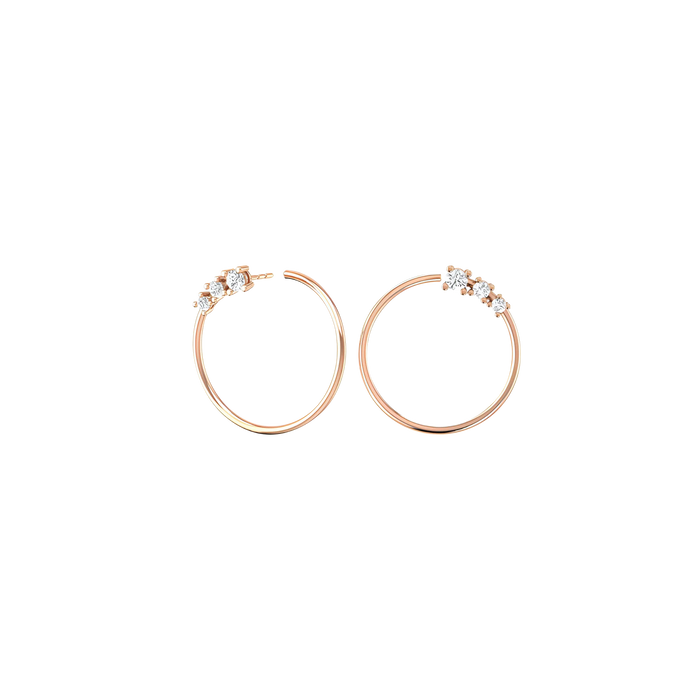  Circle degrade earrings - Lab-Grown Diamond Circle Degrade Hoop Earrings -  The Future Rocks -    1 