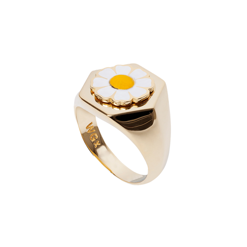  Gold daisy ring - Gold Flower Ring -  The Future Rocks -    1 