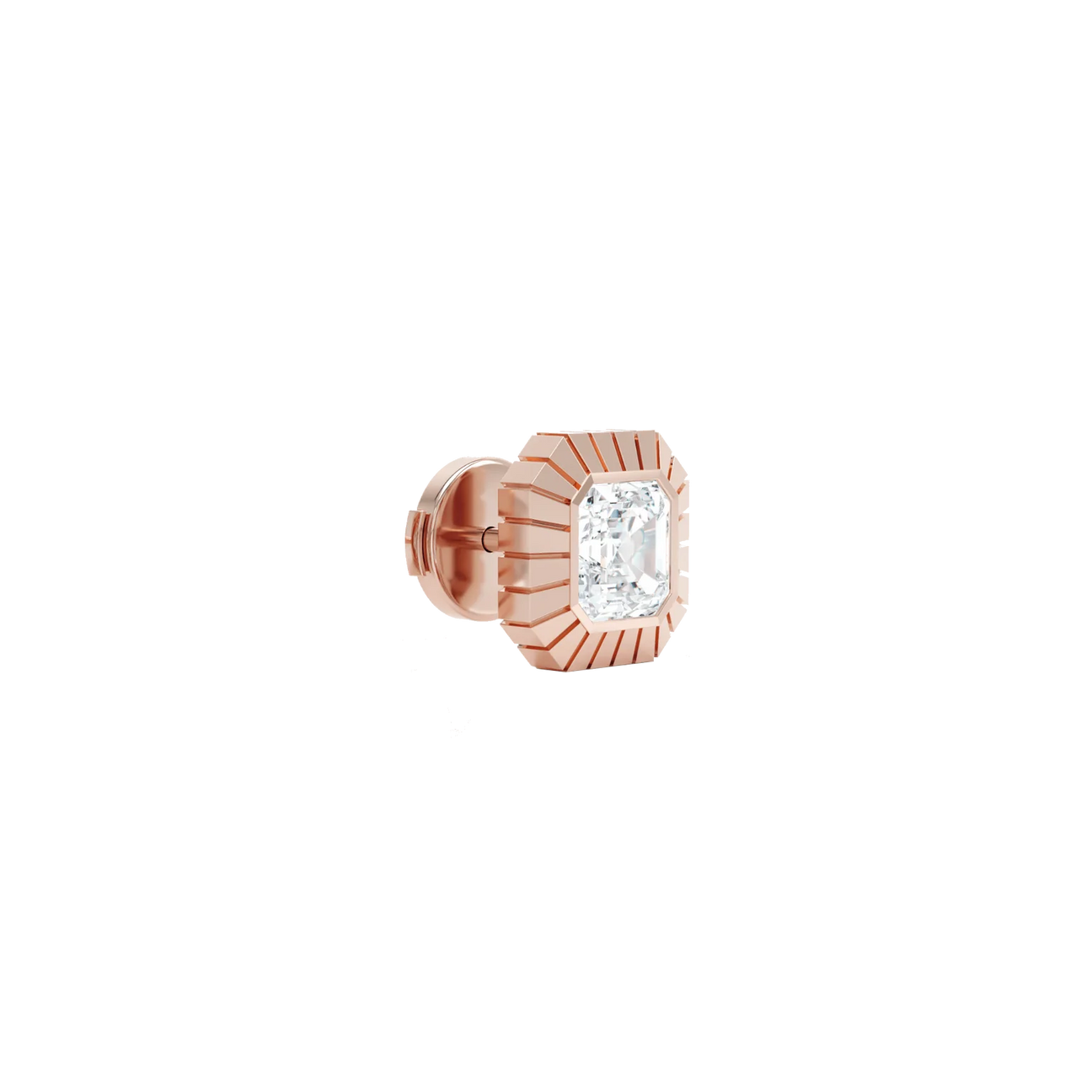  Eternity asscher studs - Eternity asscher studs -  The Future Rocks -    4 