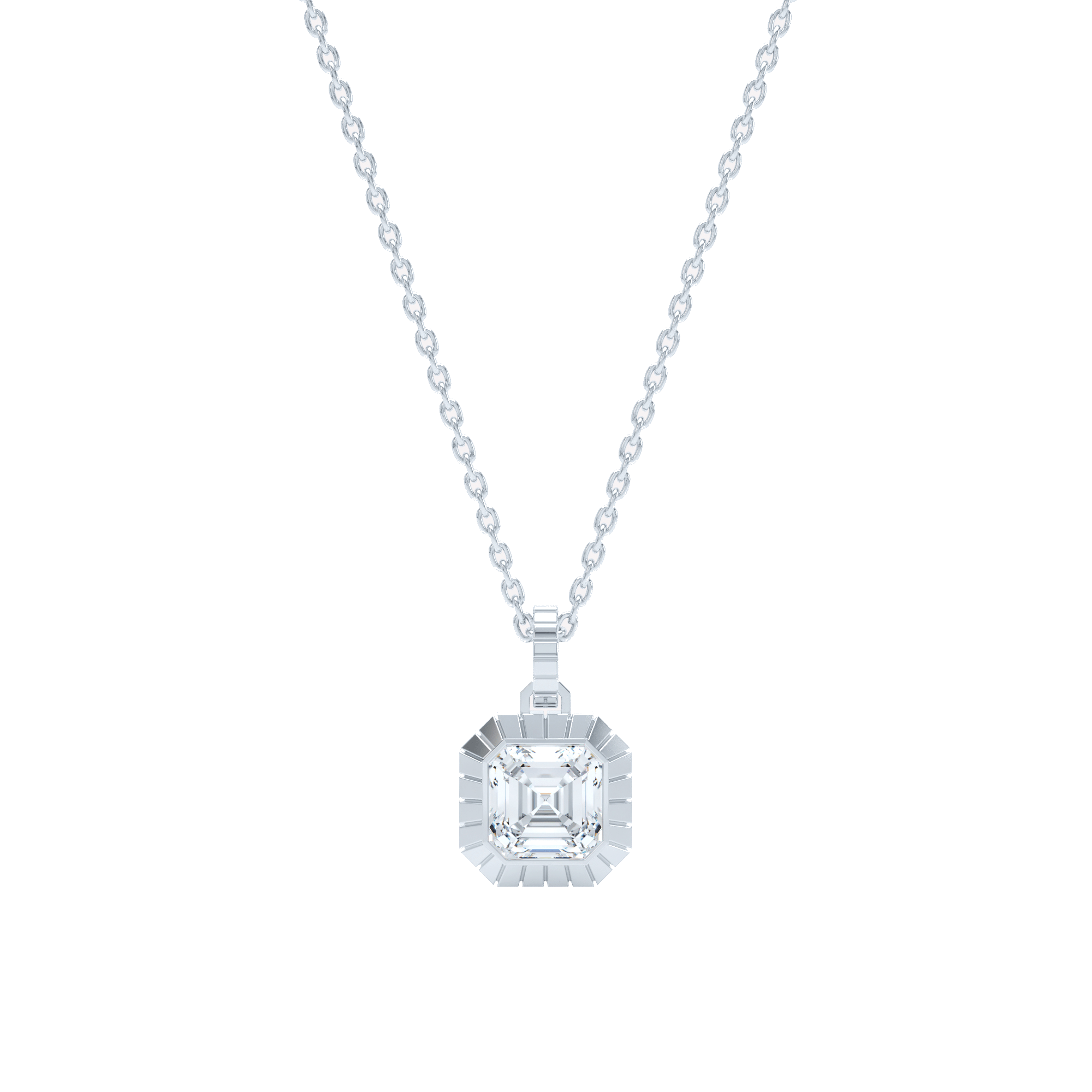 Eternity engraved asscher pendant - Eternity engraved asscher pendant -  The Future Rocks -    3 