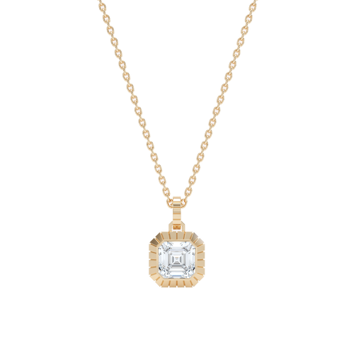  Eternity engraved asscher pendant - Asscher Cut Diamond Pendant Necklace -  The Future Rocks -    1 