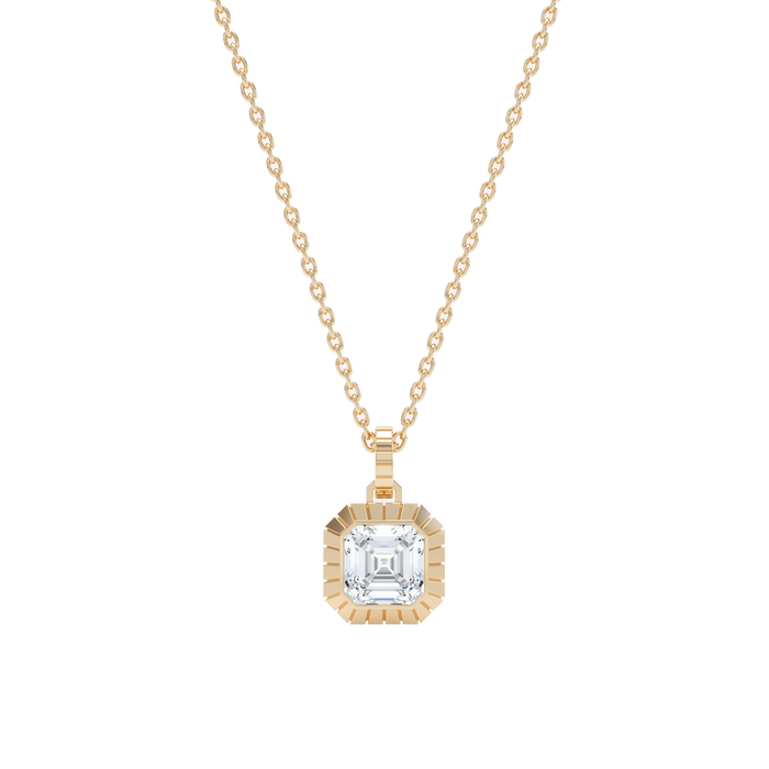  Eternity engraved asscher pendant - Asscher Cut Diamond Pendant Necklace -  The Future Rocks -    1 