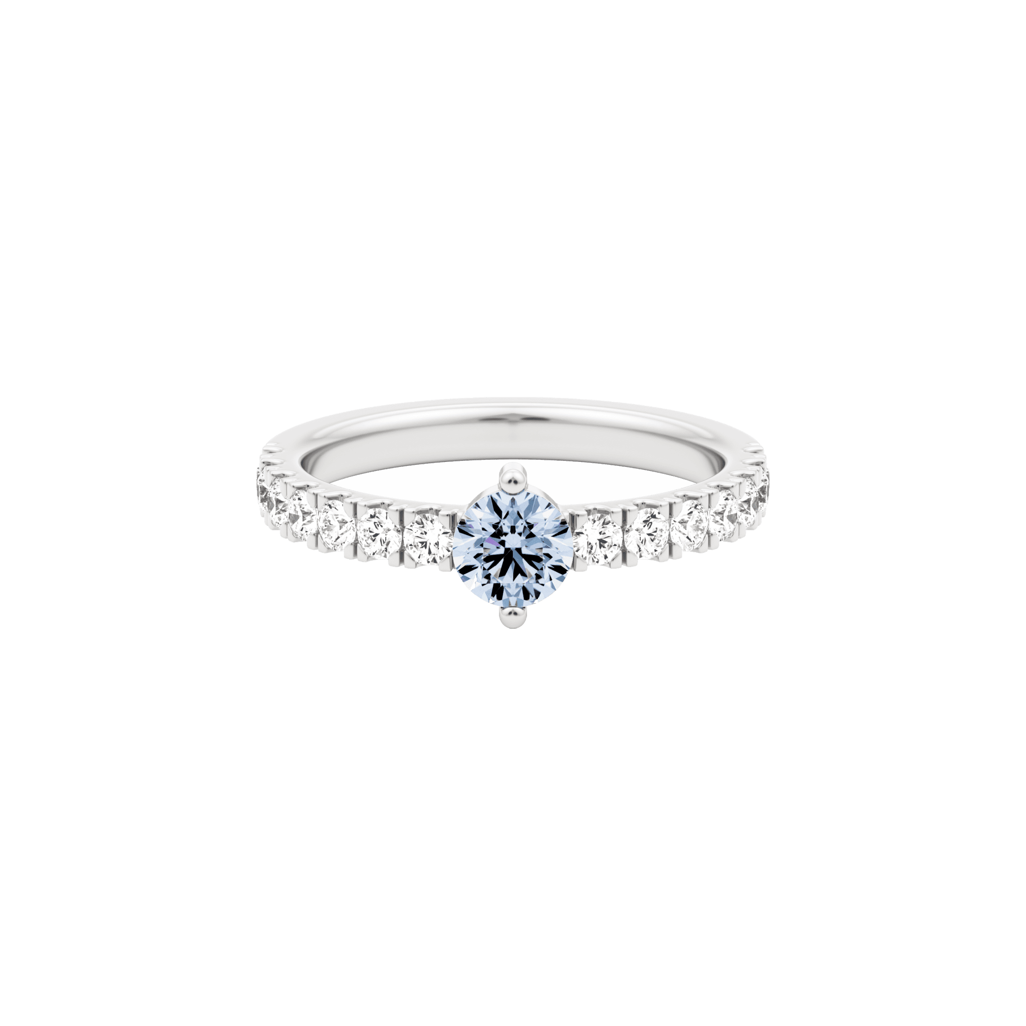  Fuji azul ring - Fuji Lab-Grown Blue Diamond Pavé Ring -  The Future Rocks -    3 
