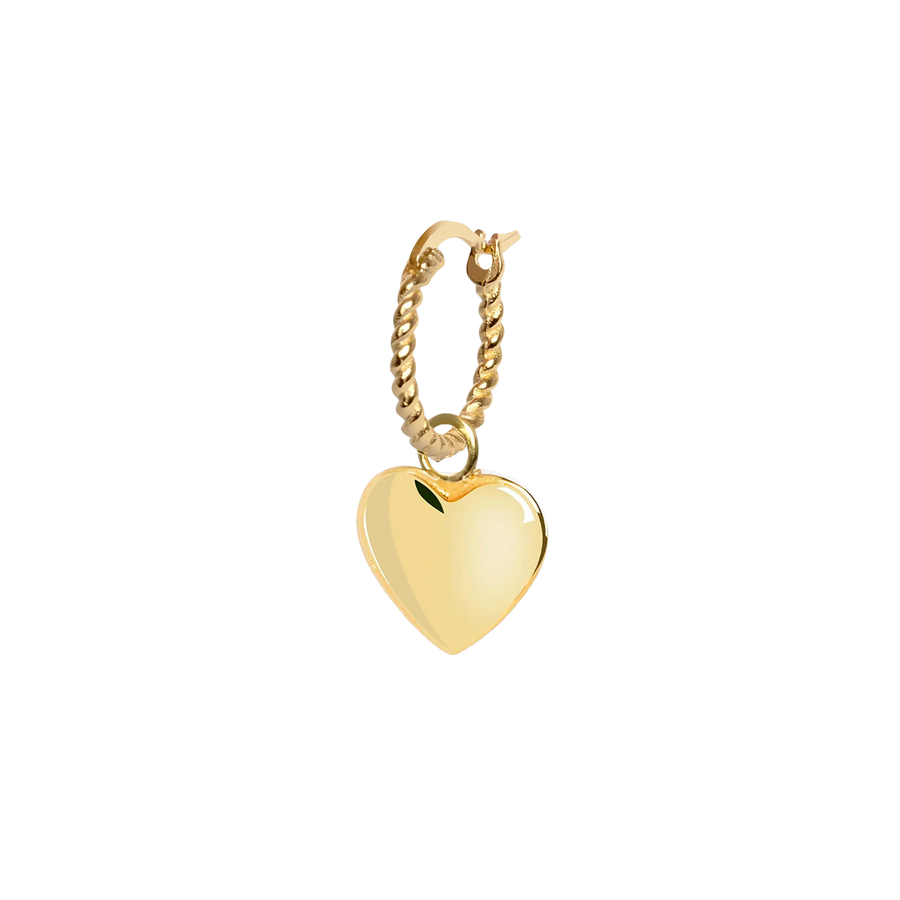  Gold naked heart rope earrings - Gold naked heart rope earrings -  The Future Rocks -    1 