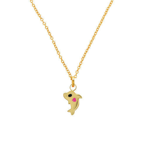  Happy dolphin skinny chain necklace - Dolphin Pendant Necklace -  The Future Rocks -    1 