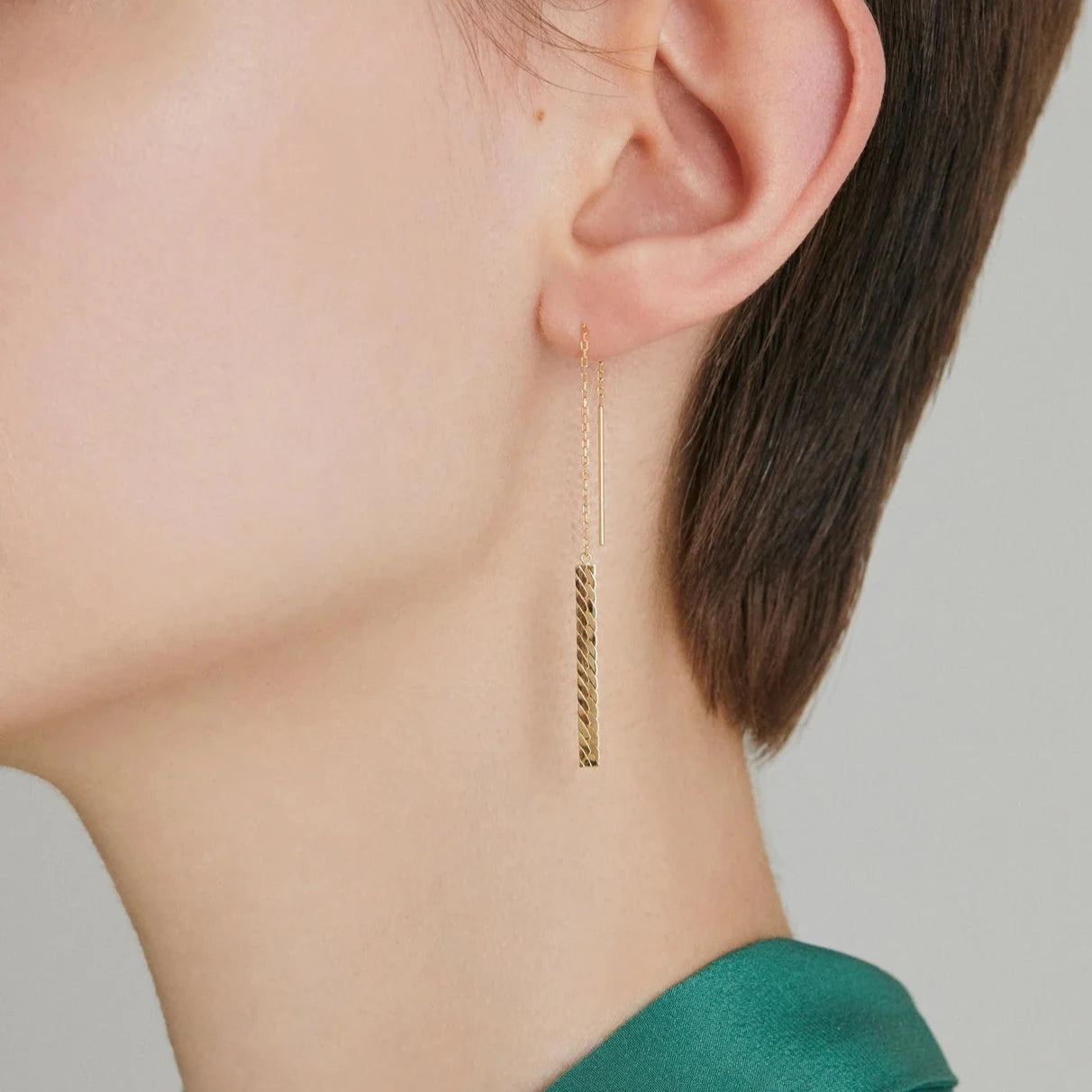  Herringbone chain earring - Herringbone chain earring -  The Future Rocks -    2 