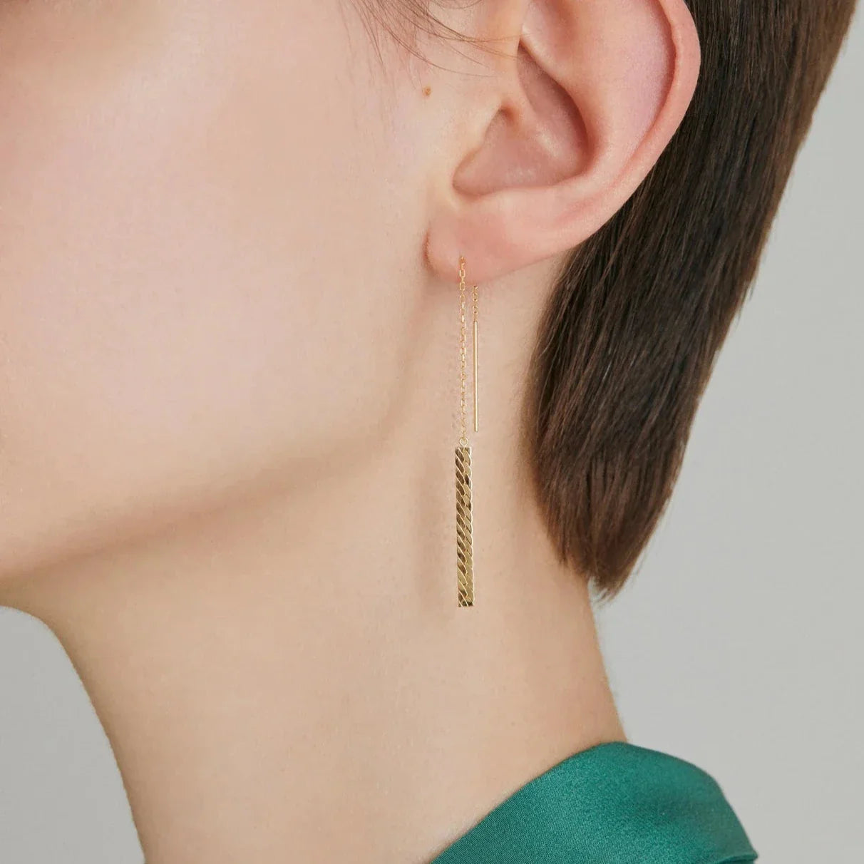  Herringbone chain earring - Herringbone chain earring -  The Future Rocks -    3 