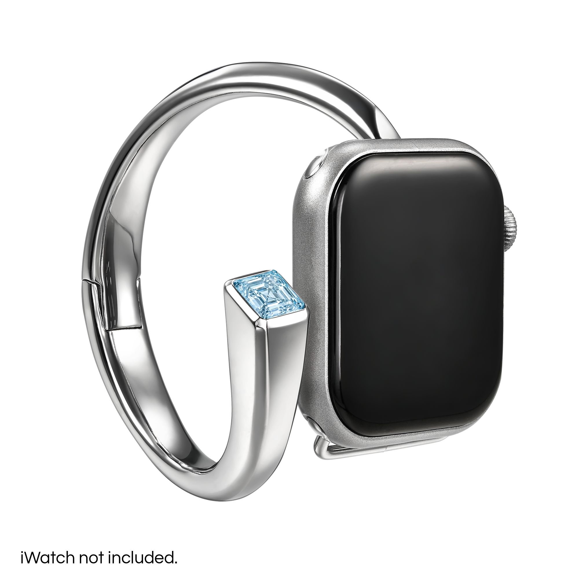 Nova iWatch bangle with aquamarine - Nova iWatch bangle with aquamarine -  The Future Rocks -    4