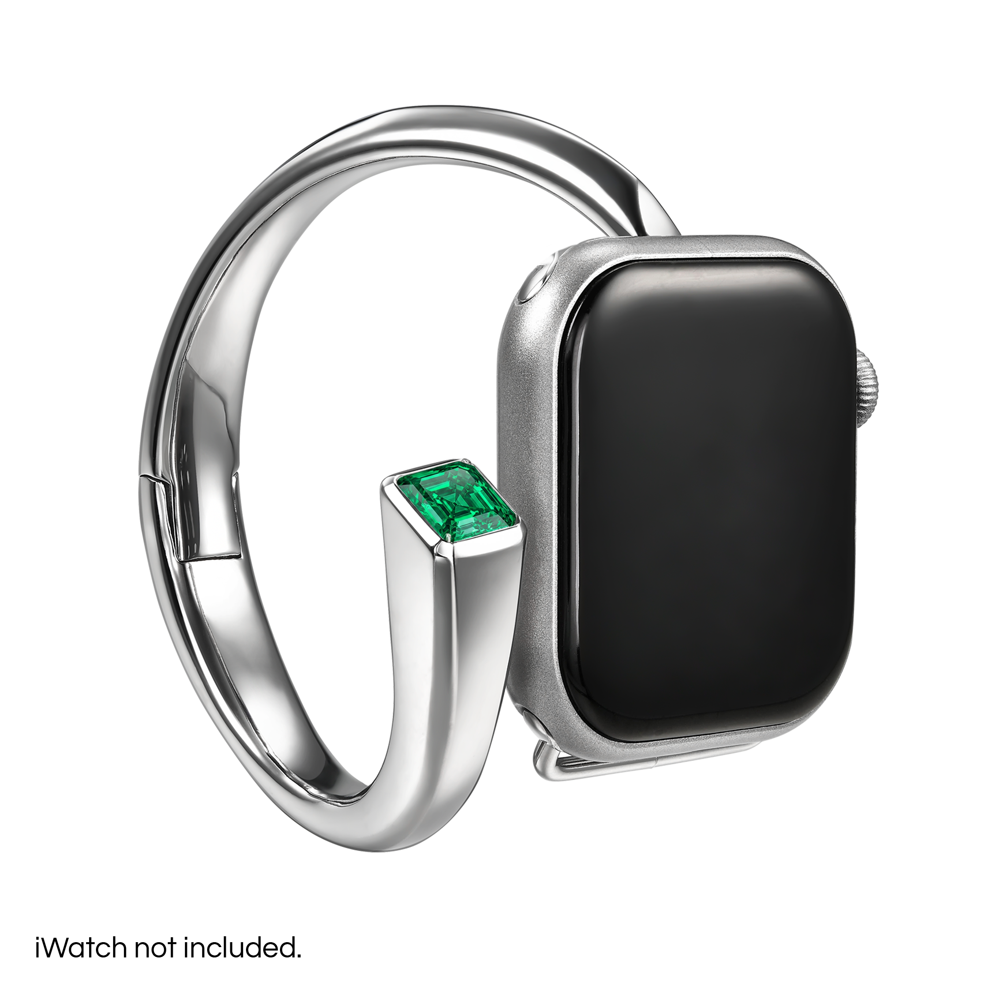 Nova iWatch bangle with emerald - Nova iWatch bangle with emerald -  The Future Rocks -    4