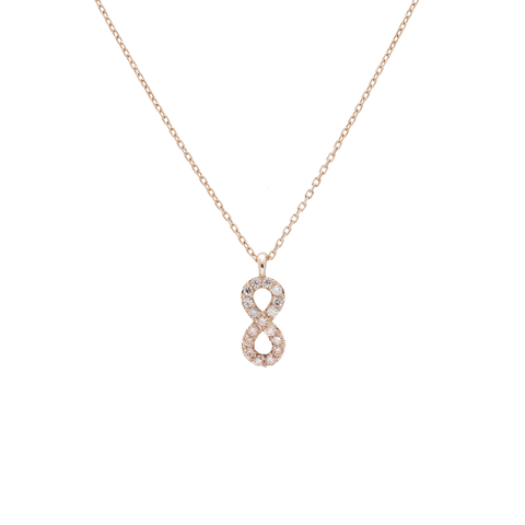 Infinity pink LGD necklace
