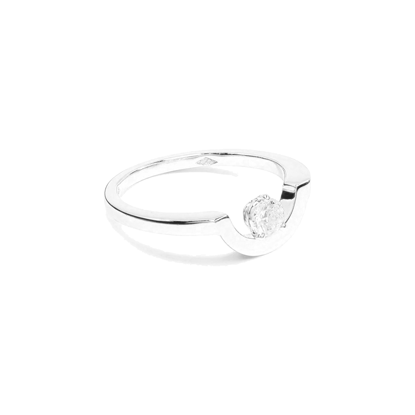  Intrépide petit arc solitaire ring - Intrépide petit arc solitaire ring -  The Future Rocks -    4 