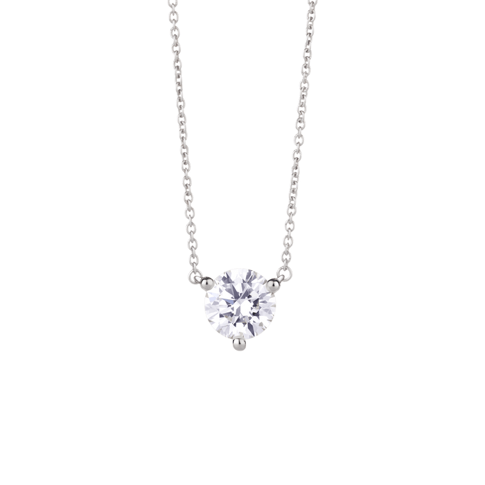  1ct. round brilliant solitaire 14K gold pendant necklace - 1 ct. tw. Round Brilliant Diamond Solitaire Pendant -  The Future Rocks -    1 