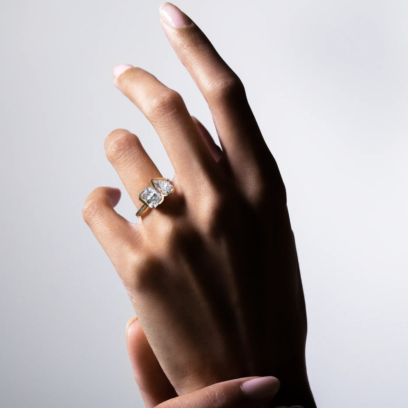  Meta zinnia pavé ring - Meta Toi et Moi Diamond Pavé Ring -  The Future Rocks -    2 